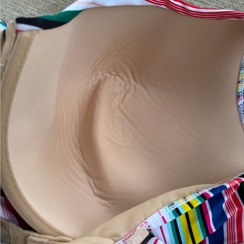 $78 Swim By Cacique 42 H Balconette Stripes Tankini Swimsuit Top Underwire NWT - Picture 3 of 6